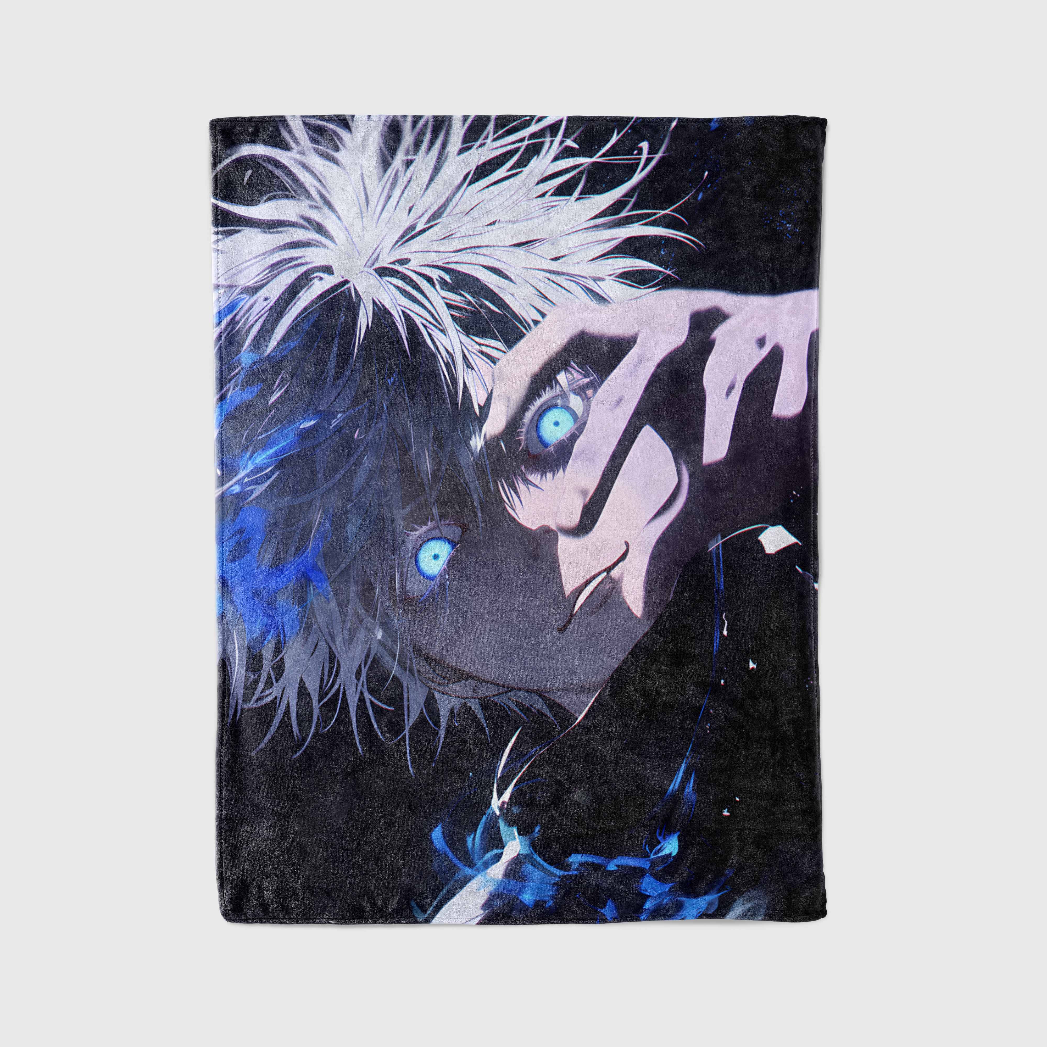 Cozy anime blanket on sofa for movie marathon